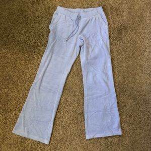 Baby Blue BootCut Juicy Couture Velour Track Pants